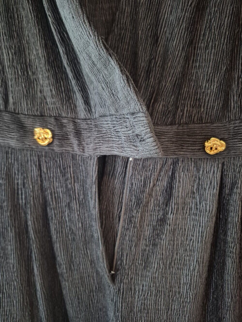 FRNCH Paris Jumpsuit Black Wide Leg M - Picture 10 of 16